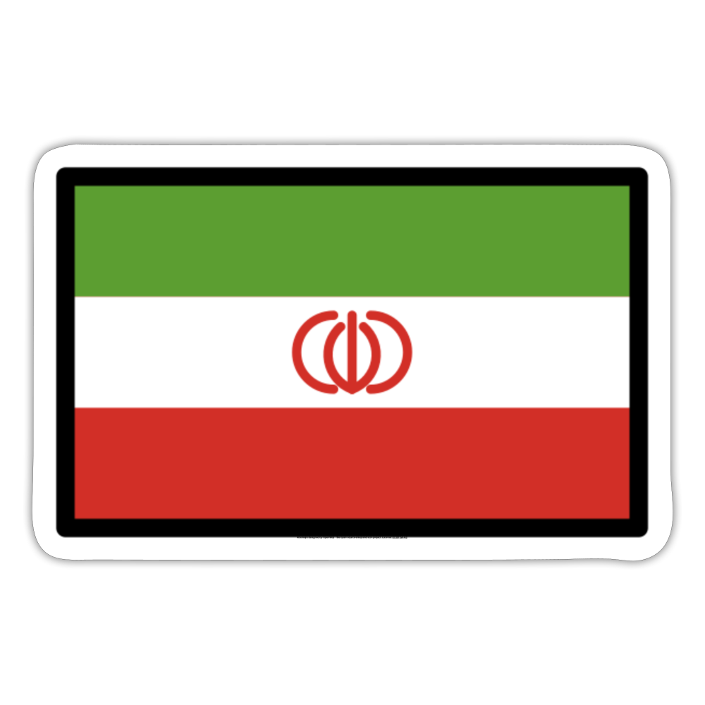 Flag: Iran Moji Sticker - Emoji.Express - white matte