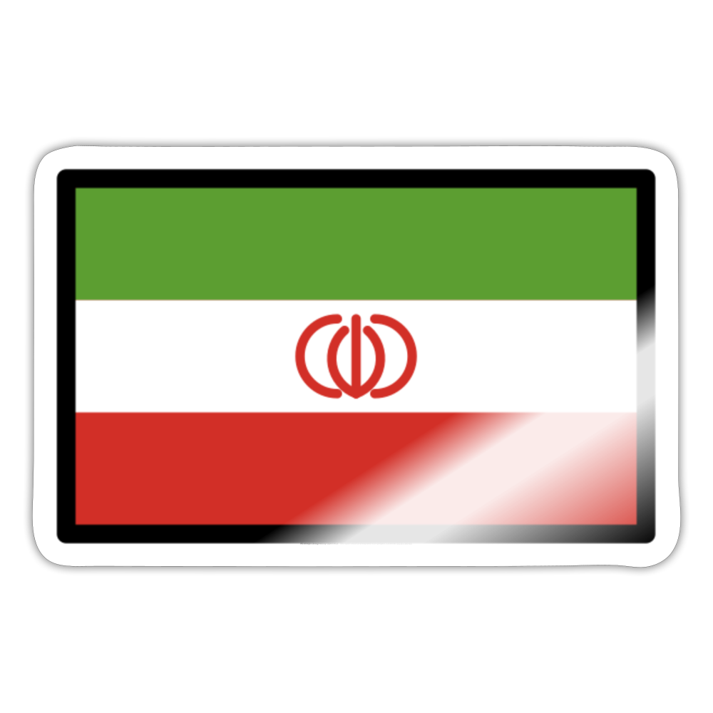 Flag: Iran Moji Sticker - Emoji.Express - white glossy