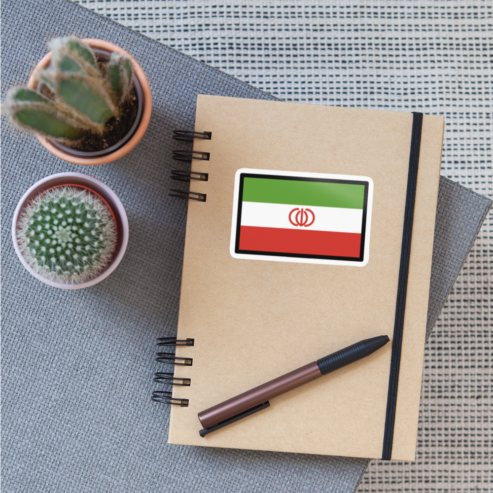 Flag: Iran Moji Sticker - Emoji.Express - white glossy