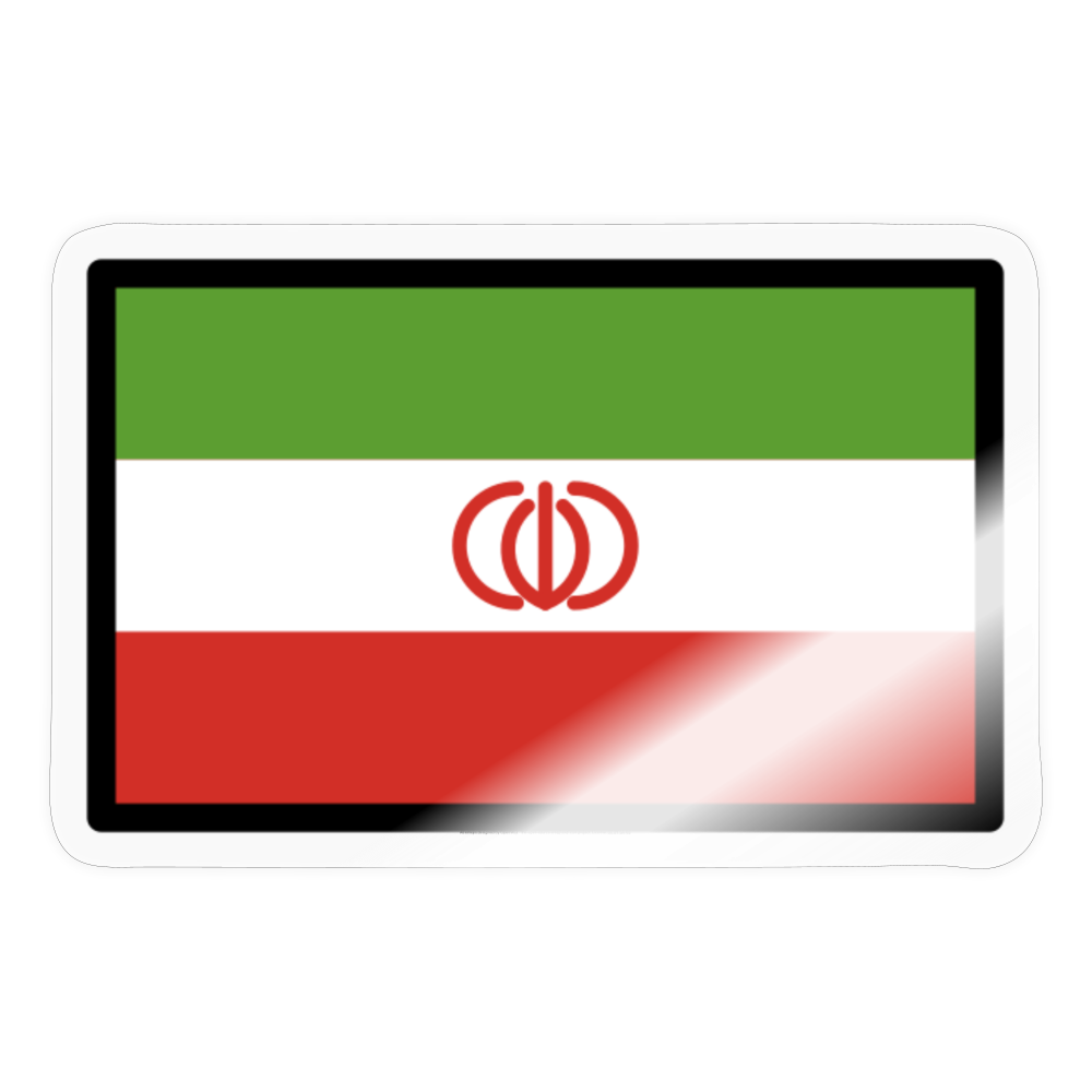 Flag: Iran Moji Sticker - Emoji.Express - transparent glossy