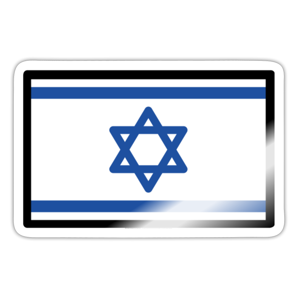 Flag: Israel Moji Sticker - Emoji.Express - white glossy