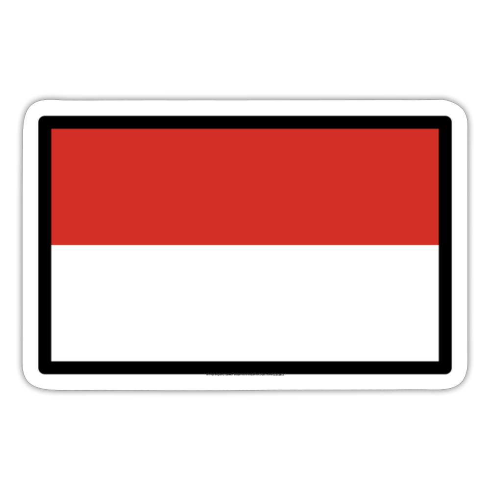 Flag: Indonesia Moji Sticker - Emoji.Express - white matte