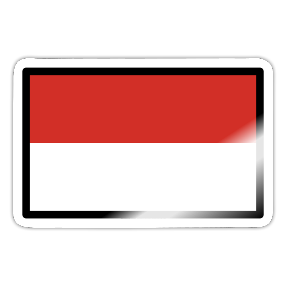 Flag: Indonesia Moji Sticker - Emoji.Express - white glossy