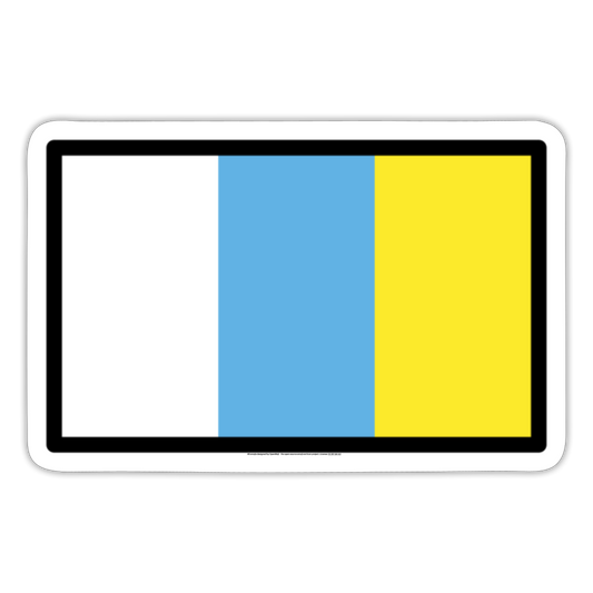 Flag: Canary Islands Moji Sticker - Emoji.Express - white matte