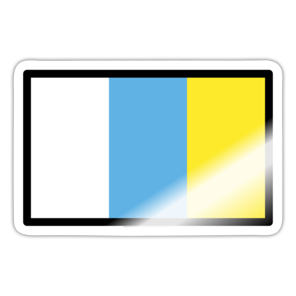 Flag: Canary Islands Moji Sticker - Emoji.Express - white glossy