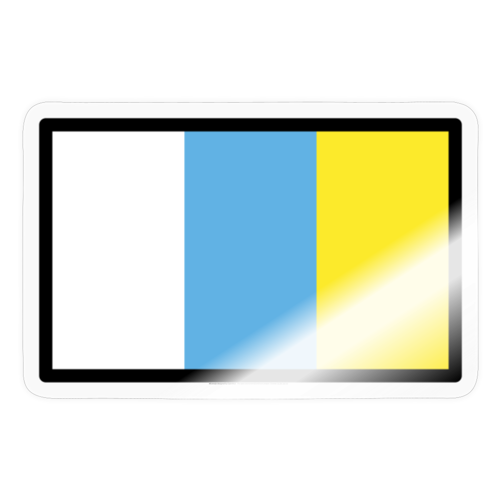 Flag: Canary Islands Moji Sticker - Emoji.Express - transparent glossy