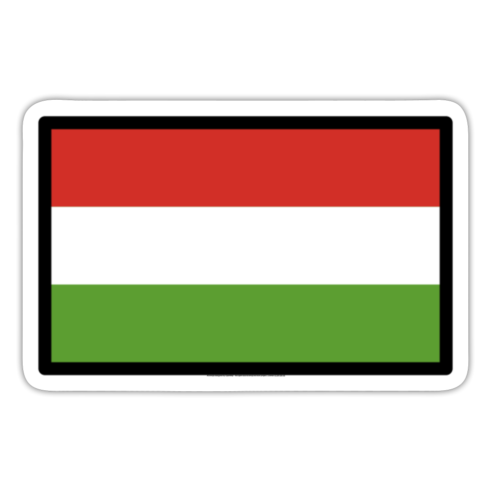 Flag: Hungary Moji Sticker - Emoji.Express - white matte