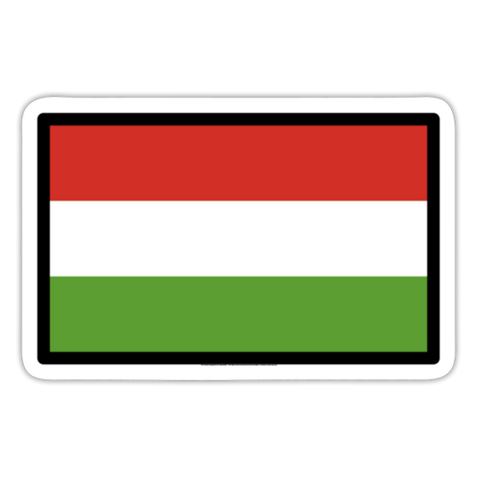 Flag: Hungary Moji Sticker - Emoji.Express - white matte