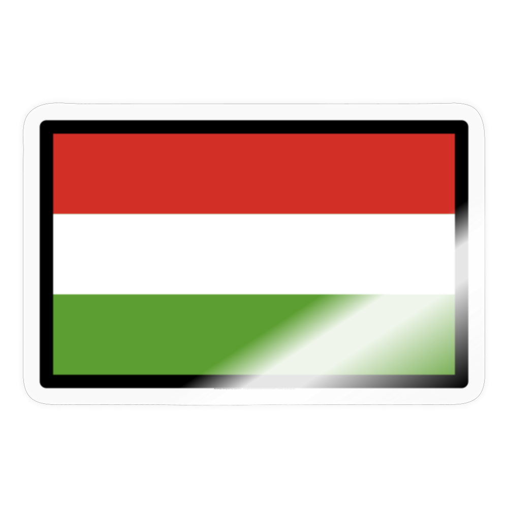 Flag: Hungary Moji Sticker - Emoji.Express - transparent glossy