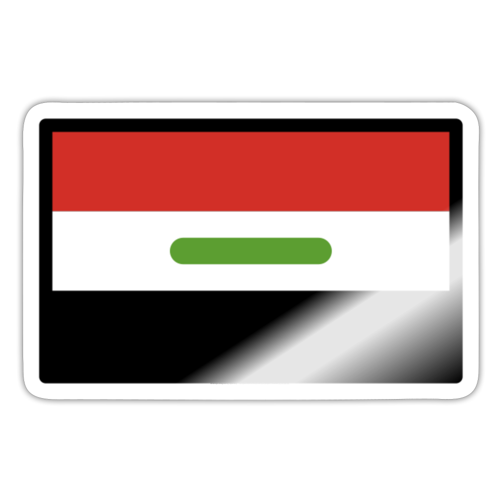 Flag: Iraq Moji Sticker - Emoji.Express - white glossy