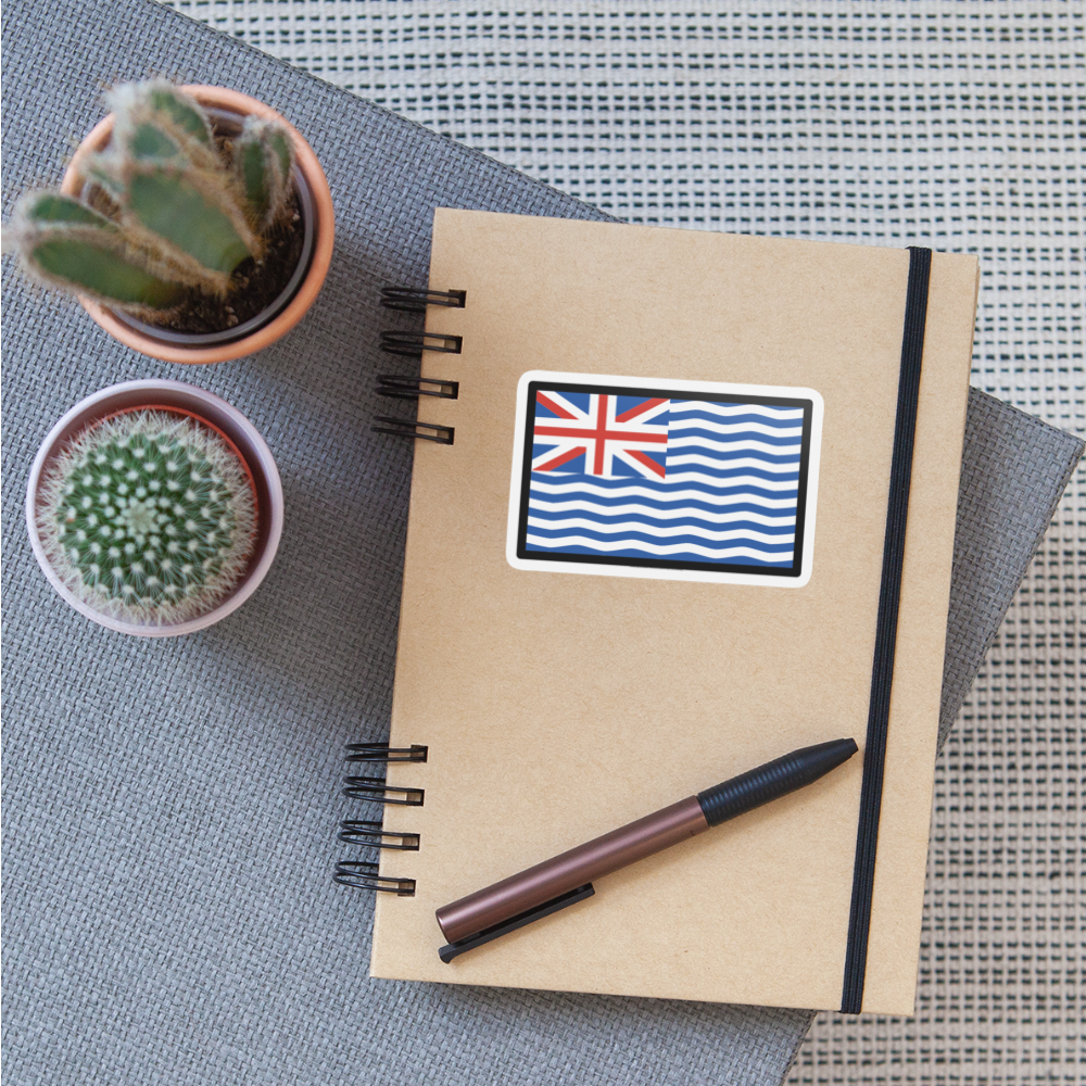 Flag: British Indian Ocean Territory Moji Sticker - Emoji.Express - white matte