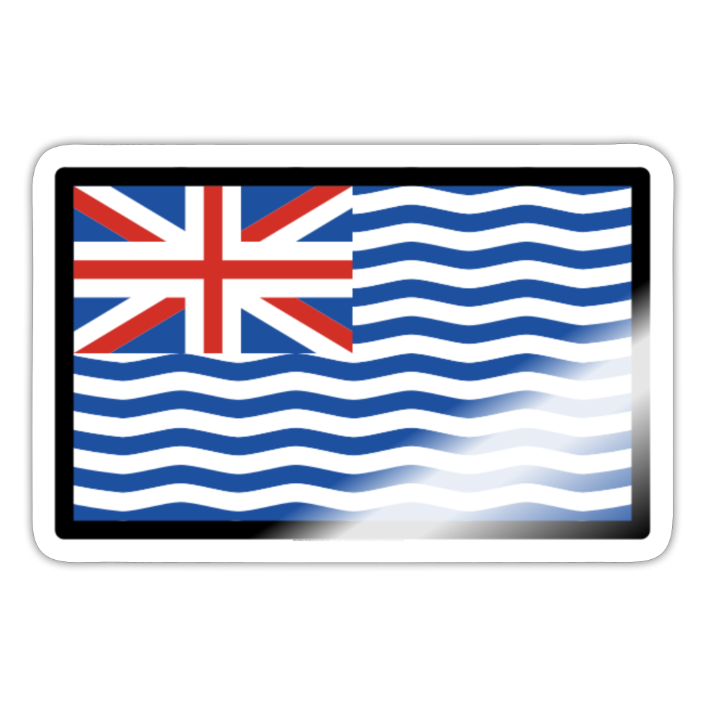 Flag: British Indian Ocean Territory Moji Sticker - Emoji.Express - white glossy