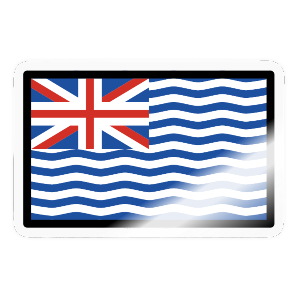 Flag: British Indian Ocean Territory Moji Sticker - Emoji.Express - transparent glossy