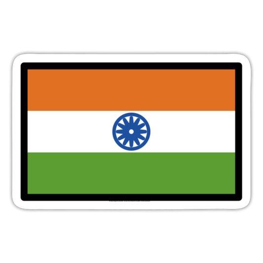 Flag: India Moji Sticker - Emoji.Express - white matte