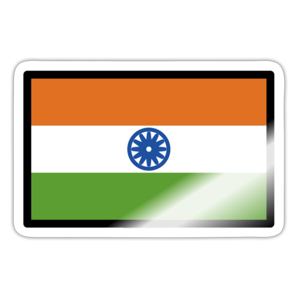 Flag: India Moji Sticker - Emoji.Express - white glossy