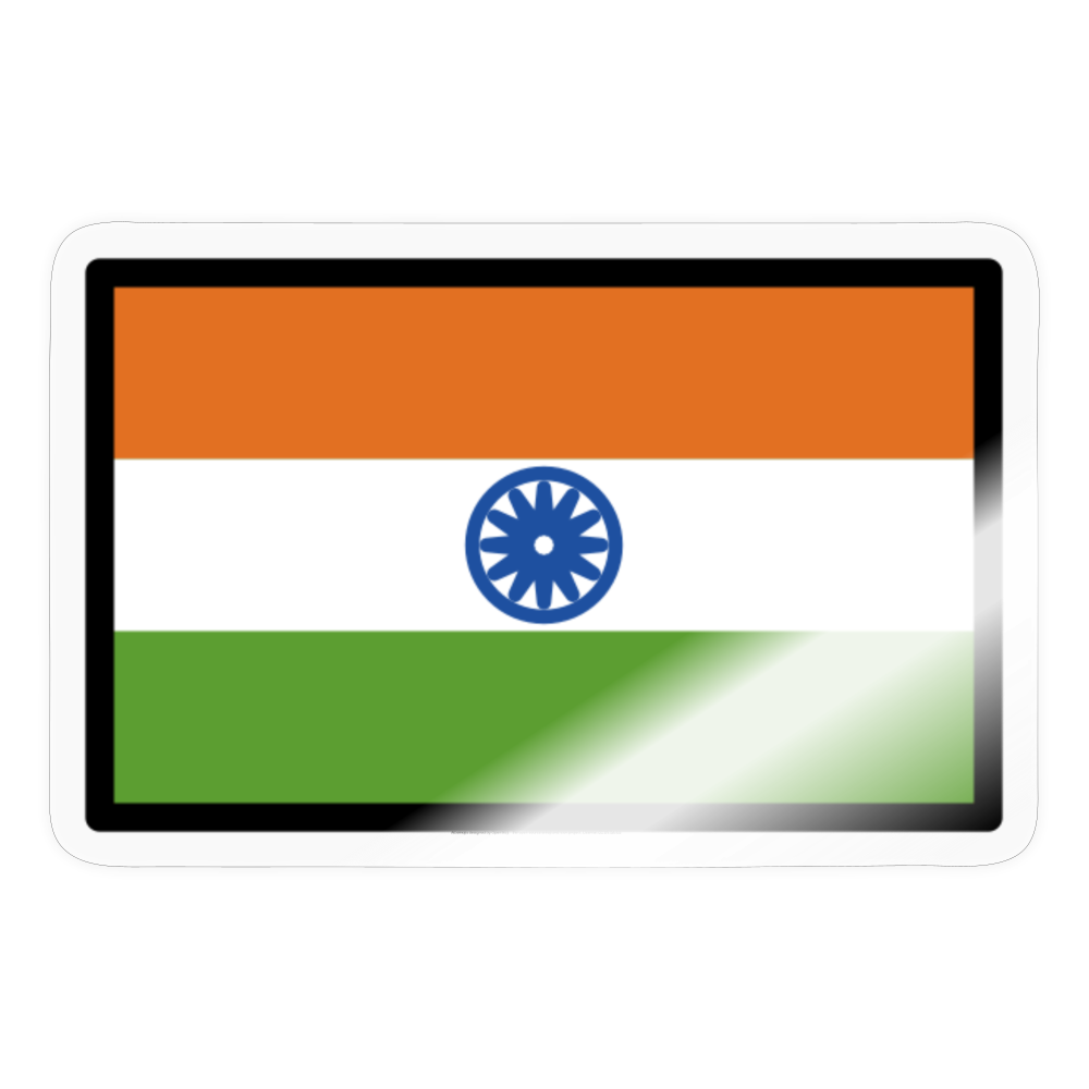 Flag: India Moji Sticker - Emoji.Express - transparent glossy