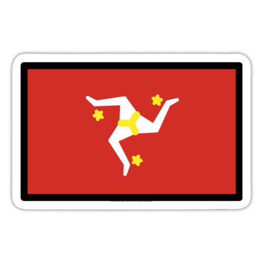 Flag: Isle of Man Moji Sticker - Emoji.Express - white matte
