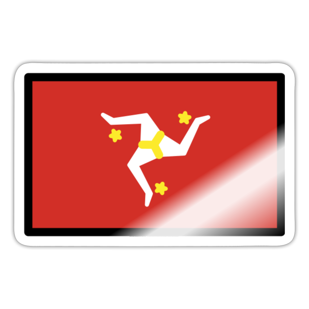 Flag: Isle of Man Moji Sticker - Emoji.Express - white glossy