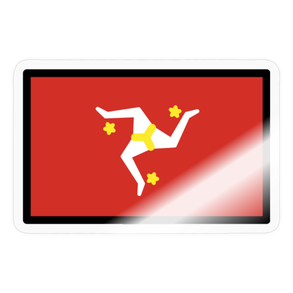 Flag: Isle of Man Moji Sticker - Emoji.Express - transparent glossy