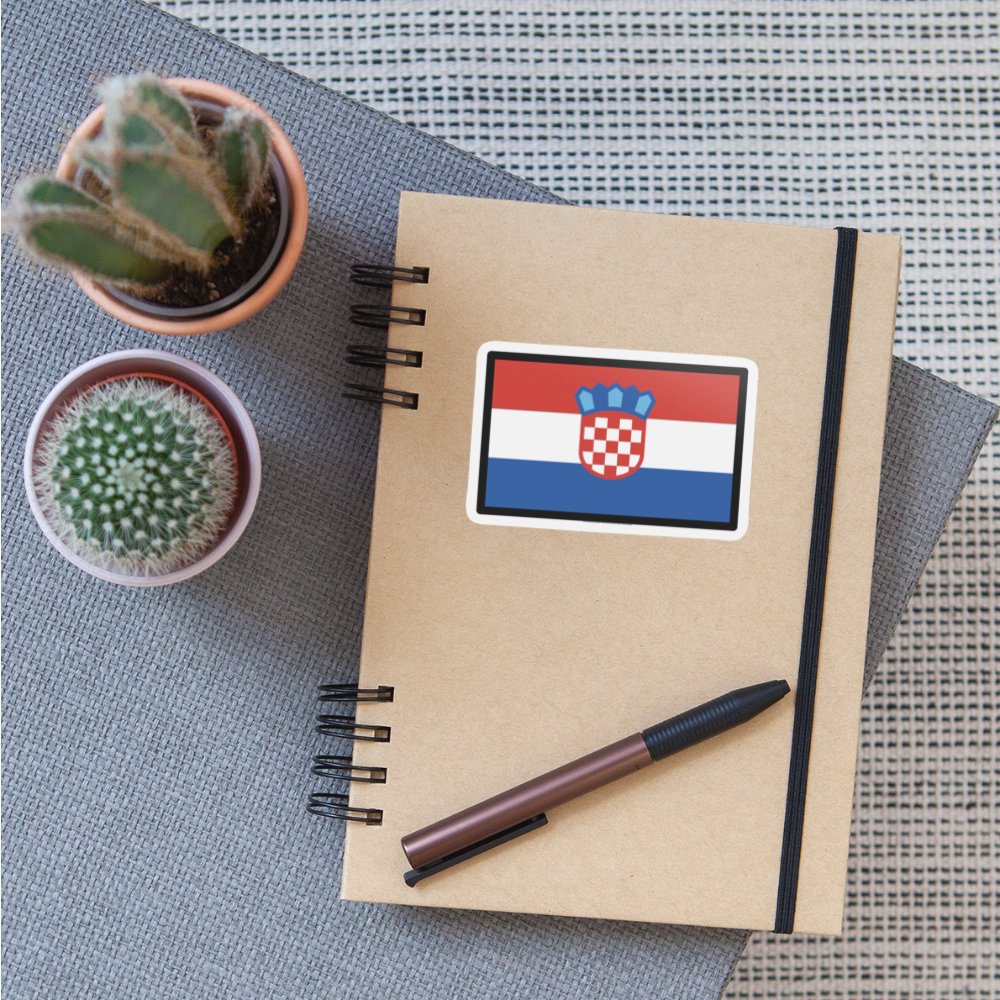 Flag: Croatia Moji Sticker - Emoji.Express - white matte