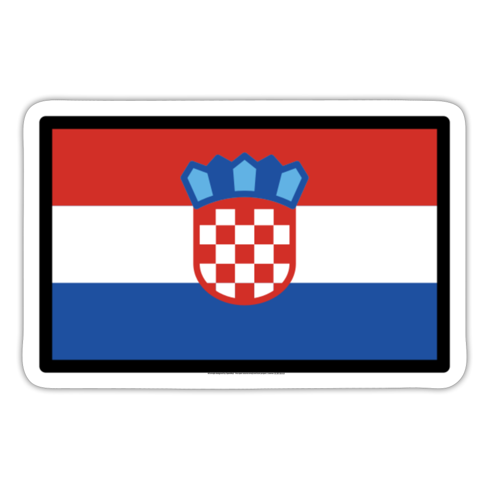 Flag: Croatia Moji Sticker - Emoji.Express - white matte