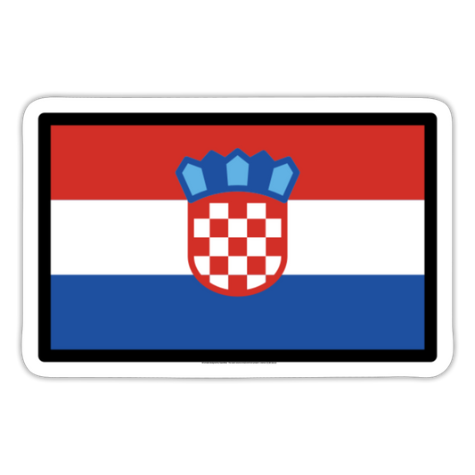 Flag: Croatia Moji Sticker - Emoji.Express - white matte