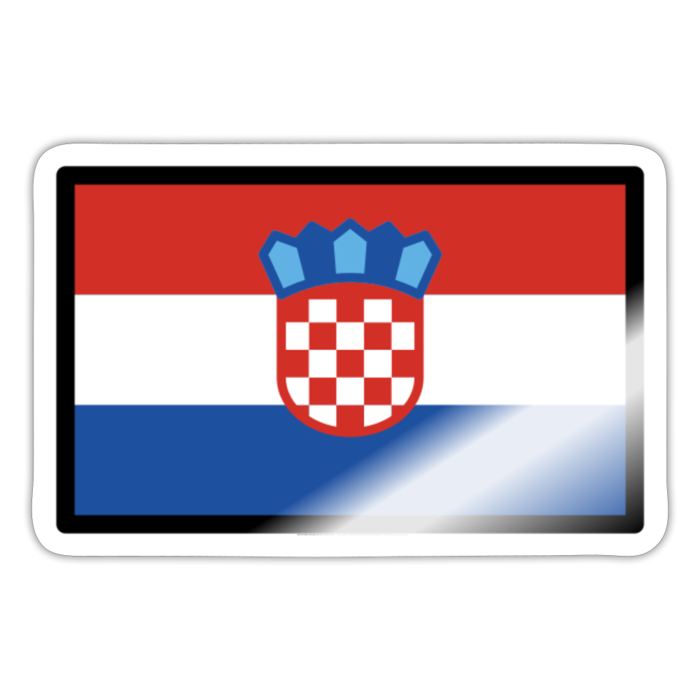 Flag: Croatia Moji Sticker - Emoji.Express - white glossy