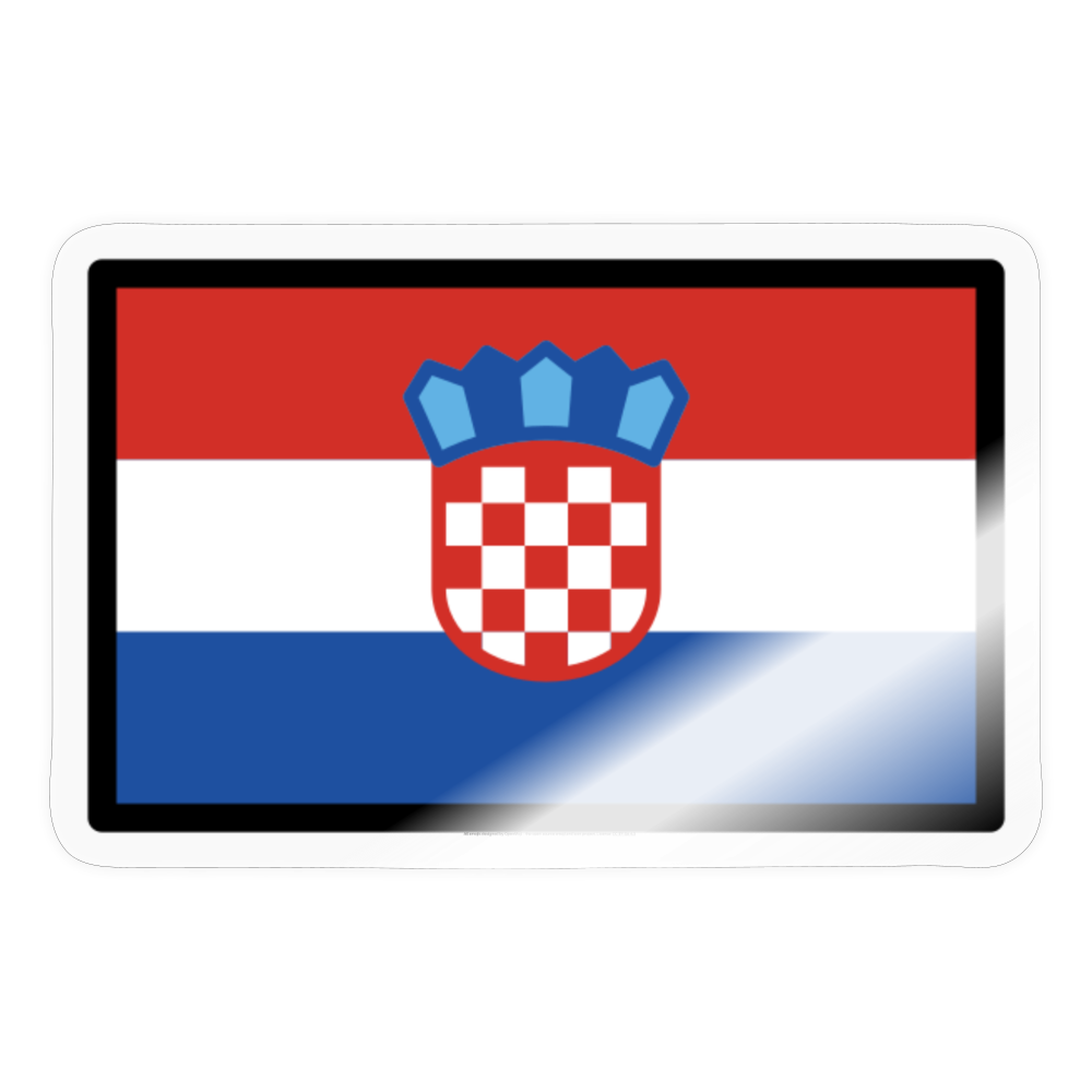 Flag: Croatia Moji Sticker - Emoji.Express - transparent glossy