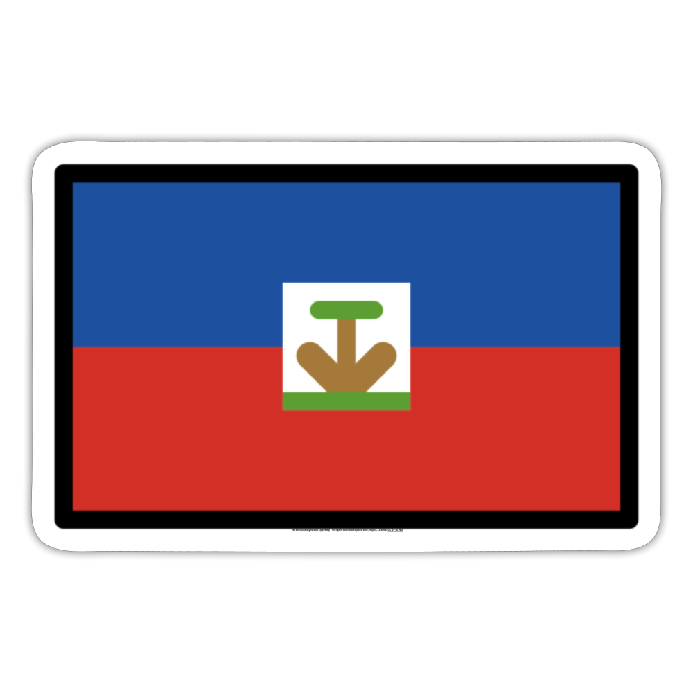 Flag: Haiti Moji Sticker - Emoji.Express - white matte