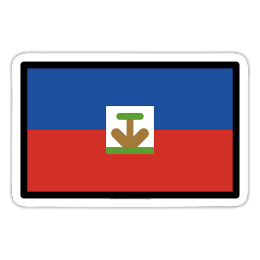 Flag: Haiti Moji Sticker - Emoji.Express - white matte