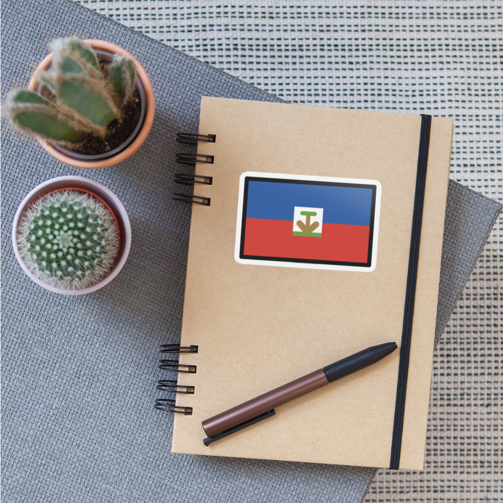 Flag: Haiti Moji Sticker - Emoji.Express - white matte