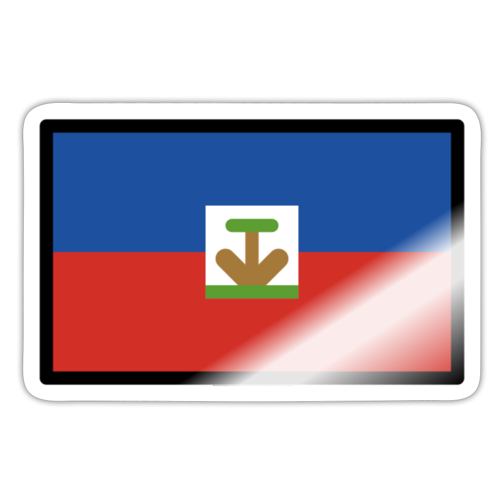 Flag: Haiti Moji Sticker - Emoji.Express - white glossy