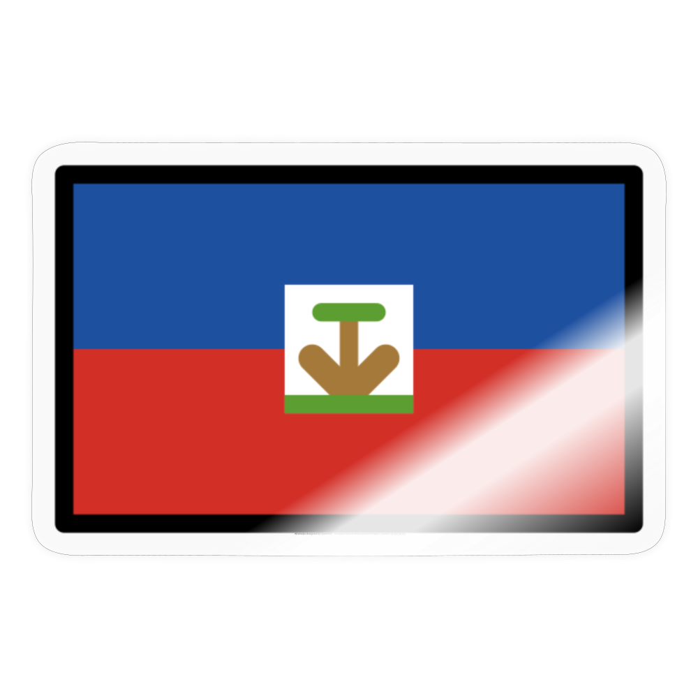 Flag: Haiti Moji Sticker - Emoji.Express - transparent glossy