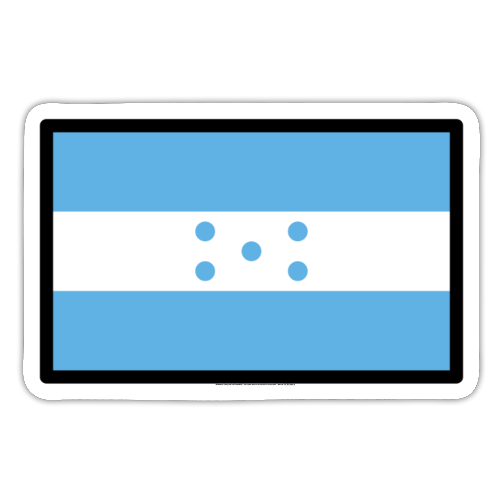 Flag: Honduras Moji Sticker - Emoji.Express - white matte