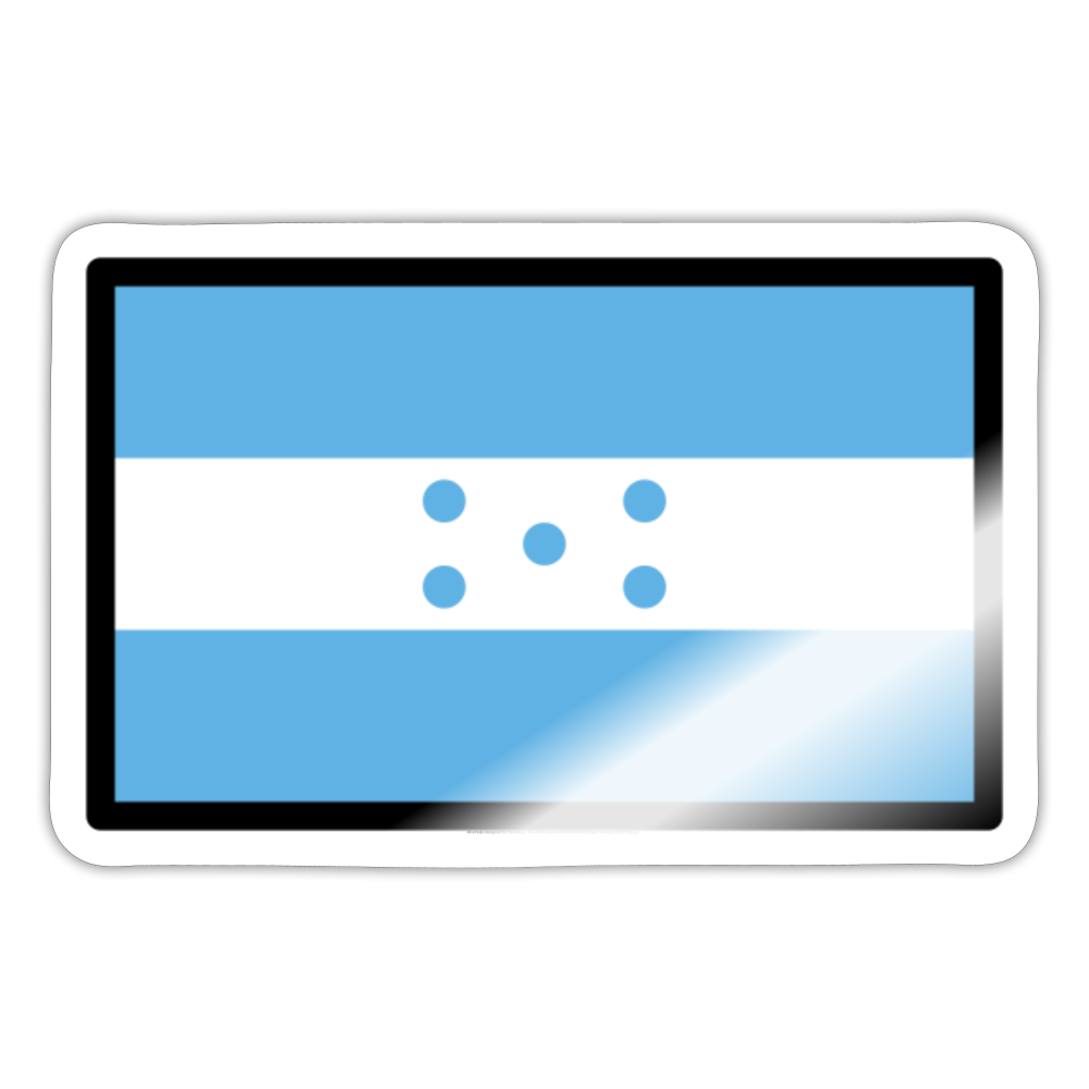 Flag: Honduras Moji Sticker - Emoji.Express - white glossy