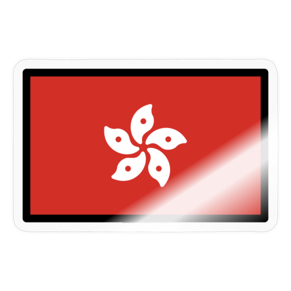 Flag: Hong Kong SAR China Moji Sticker - Emoji.Express - transparent glossy