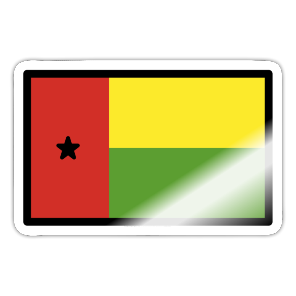 Flag: Guinea-Bissau Moji Sticker - Emoji.Express - white glossy