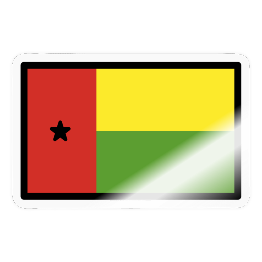 Flag: Guinea-Bissau Moji Sticker - Emoji.Express - transparent glossy