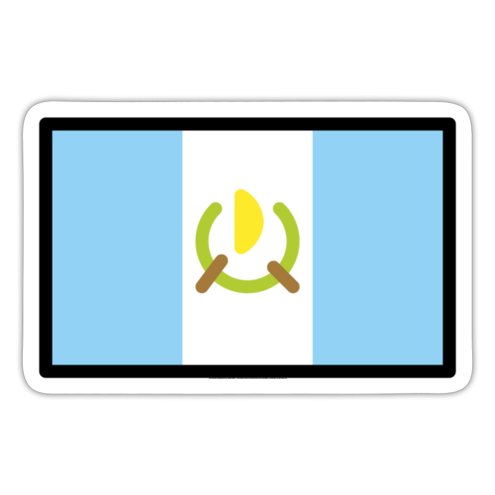 Flag: Guatemala Moji Sticker - Emoji.Express - white matte