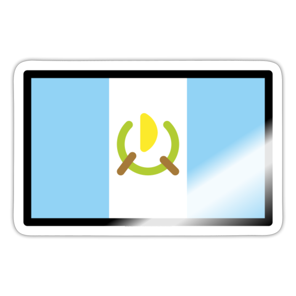 Flag: Guatemala Moji Sticker - Emoji.Express - white glossy