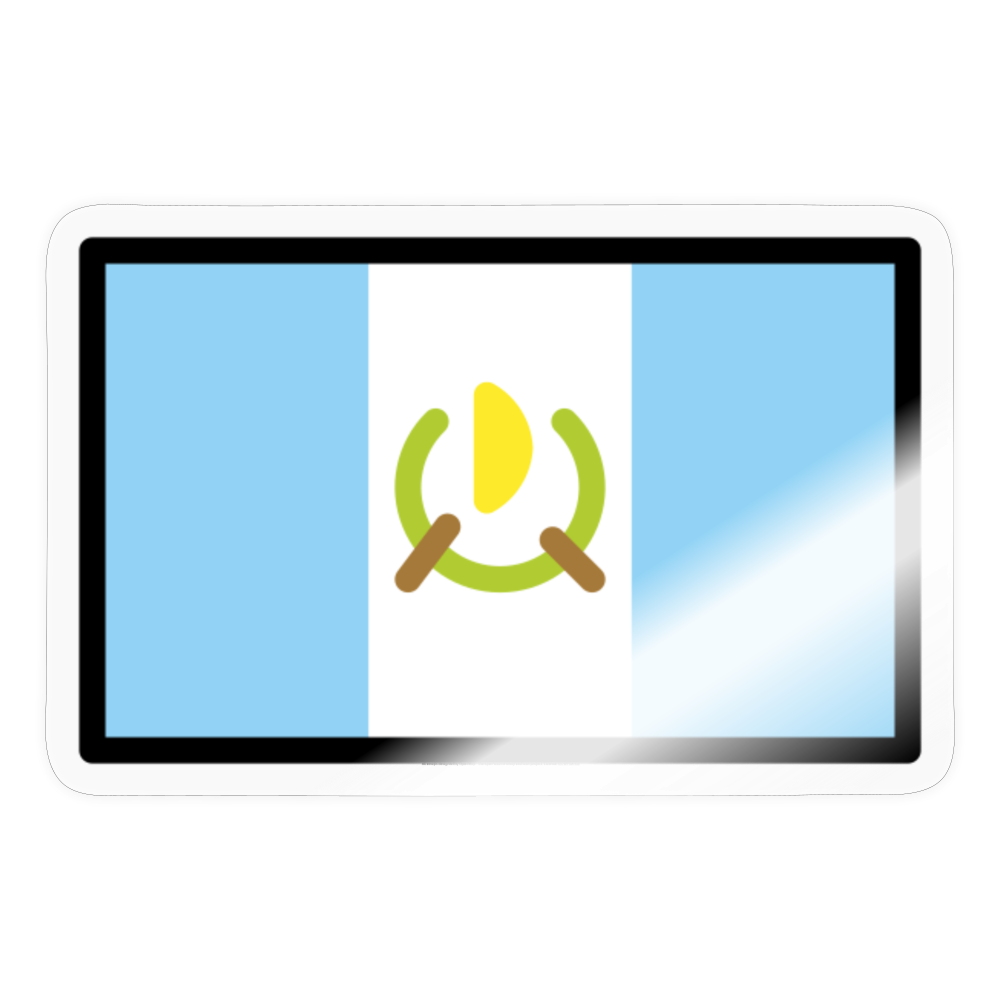 Flag: Guatemala Moji Sticker - Emoji.Express - transparent glossy