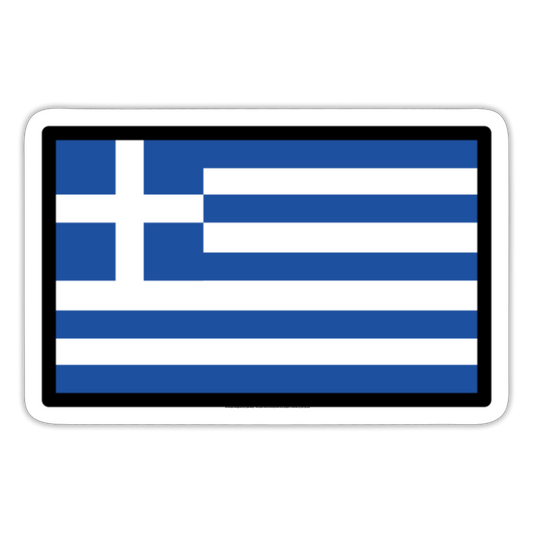 Flag: Greece Moji Sticker - Emoji.Express - white matte