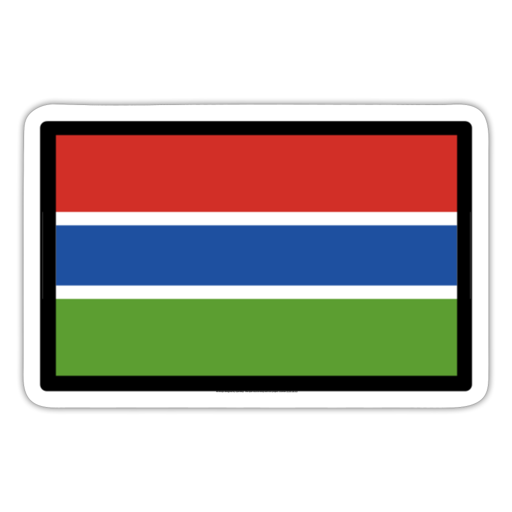 Flag: Gambia Moji Sticker - Emoji.Express - white matte