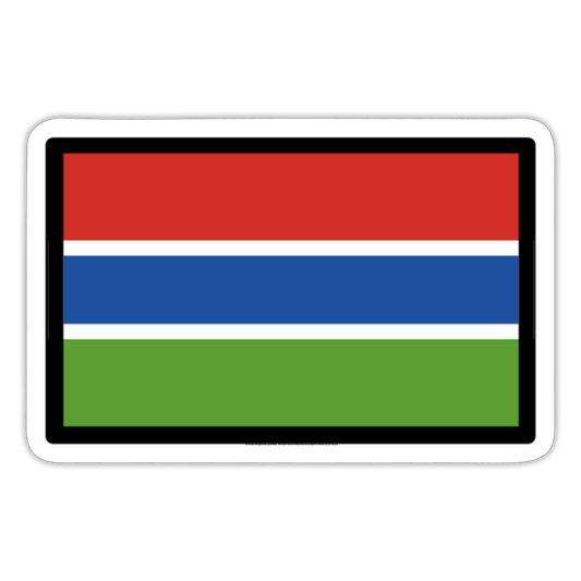 Flag: Gambia Moji Sticker - Emoji.Express - white matte