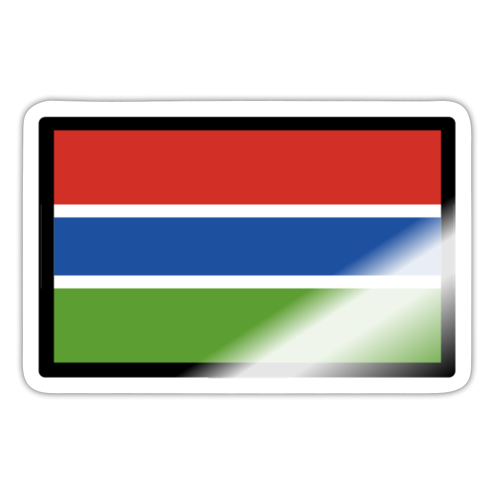 Flag: Gambia Moji Sticker - Emoji.Express - white glossy