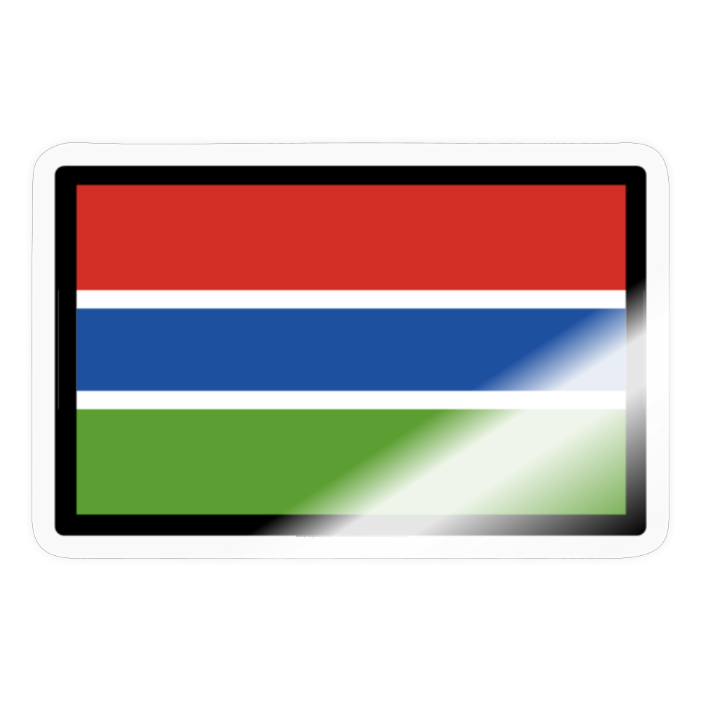 Flag: Gambia Moji Sticker - Emoji.Express - transparent glossy