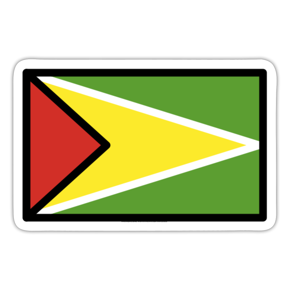 Flag: Guyana Moji Sticker - Emoji.Express - white matte