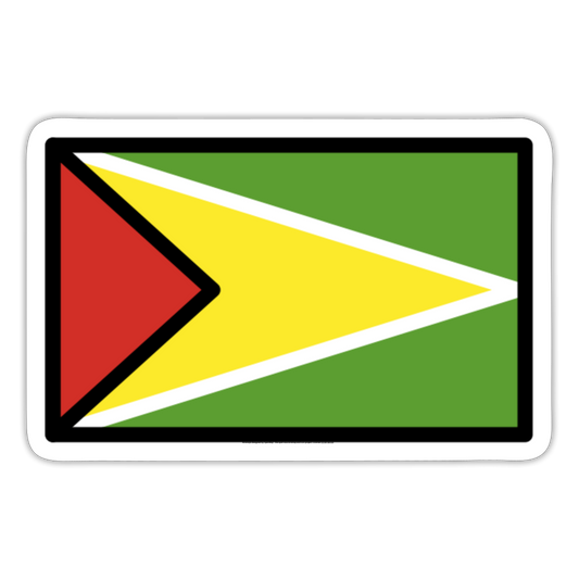 Flag: Guyana Moji Sticker - Emoji.Express - white matte