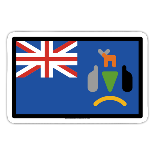 Flag: South Georgia & South Sandwich Islands Moji Sticker - Emoji.Express - white matte