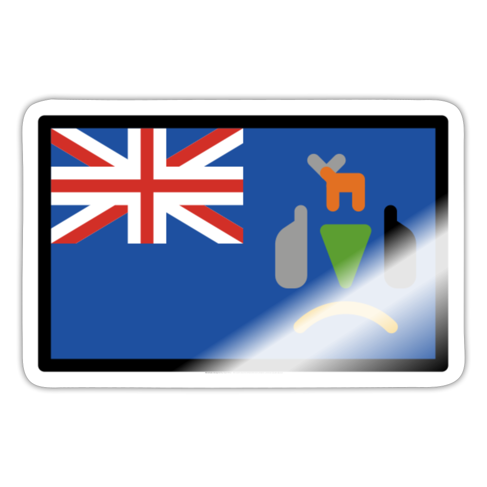 Flag: South Georgia & South Sandwich Islands Moji Sticker - Emoji.Express - white glossy